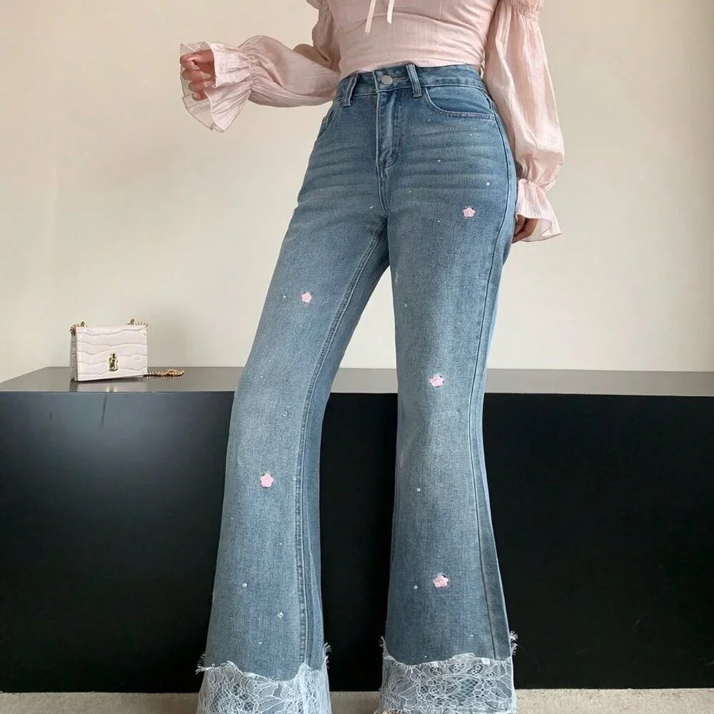 Light Wash Sexy Women's Bell Bottom Jeans